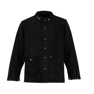 Veste de soudage pour hommes à col montant et fermeture boutonnée, style sportif, cousue à la machine, personnalisable avec votre marque - Product Image 2