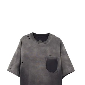 T-shirt déchiré tendance en matière de qualité supérieure, prix d'usine, pour hommes, style décontracté streetwear, t-shirts oversize pour hommes - Product Image 6