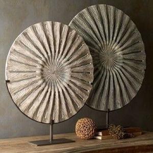 Sculpture abstraite en laiton antique, aluminium, art décoratif en métal, statue décorative, figurine en métal pour hôtel, décoration de table à domicile - Product Image 2