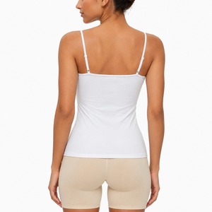 Débardeur en coton et élasthanne pour femme, couleurs personnalisables, écologique, séchage rapide, respirant, sans manches, pour yoga et entraînement, coupe classique - Product Image 2