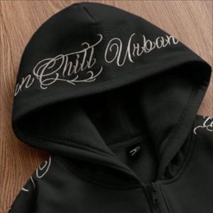 Vente en gros de sweats à capuche zippés surdimensionnés pour hommes, personnalisés, en molleton de coton épais, écologiques, style vintage délavé à l'acide, brodés, style streetwear - Product Image 3