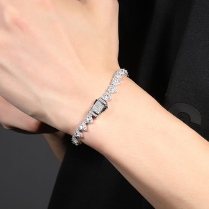 New Arrival Double Layer Bling Heart Shape <b>Love</b> CZ Tennis <b>Bracelet</b> Cubic Zirconia Women Men Jewelries - Product Image 2