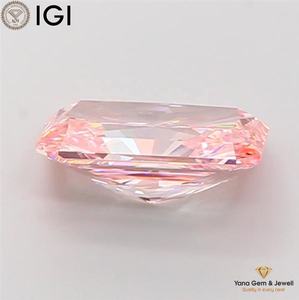 Diamante Cultivado en Laboratorio CVD, Color Rosa Intenso, Claridad VS1, 4.50 Quilates, Corte Radiante, con Certificado IGI, para Anillo de Pieza Destacada - Product Image 4