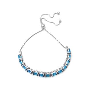 Neon Apatite Bolo <b>Bracelet</b> 925 Sterling Silver <b>Adjustable</b> Handmade Gemstone Jewelry Elegant Gift For Women - Product Image 3