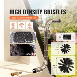 Kit di Pulizia per Condotti di Asciugatrice da 30 Piedi, 22 Pezzi, 3 Misure, Spazzole Flessibili per Rimozione Pelucchi, Spazzole Rinforzate in Nylon per Pulizia Condotti - Product Image 2