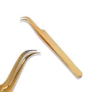 Pinces à cils durables en acier inoxydable avec poignée antidérapante, placement précis des cils, outil professionnel pour les cils - Product Image 5