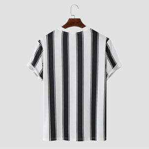 Vêtements de sport athlétiques personnalisés 2026, vêtements de compression pour la course à pied, vêtements de fitness pour hommes, t-shirts à col rond blanc et noir pour hommes - Product Image 2