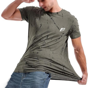 Camisetas al por mayor para hombre con logo personalizado, patrón craquelado, sublimación, camisetas en blanco para gimnasio, fitness, ropa deportiva, streetwear, proveedor B2B de EE. UU. - Product Image 5