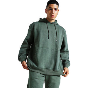 Conjunto de Sudadera con Capucha y Pantalones Cortos para Hombre, 100% Algodón, Transpirable, Ecológico, Cuello Redondo, de Buena Calidad, Precio al por Mayor, para Verano - Product Image 3