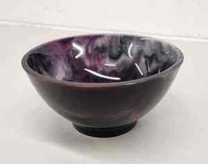 Luxury <b>Purple</b> Marble Resin Serving Bowl Handmade <b>Decorative</b> Salad Fruit Bowl for Home Hotel Restaurant Premium Home Kitchen Bowl - Product Image 2