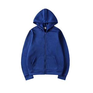 Sweat à capuche zippé intégral pour homme, coupe classique, de marque, pour l'hiver, style décontracté, épais, uni, grande taille, doux au toucher - Product Image 1