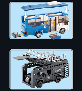OXFORD TOWN Special Force Urban Public Security Building <b>Blocks</b> <b>Plastic</b> ABS Emergency Rescue Scene Policeman Construction Toy - Product Image 4