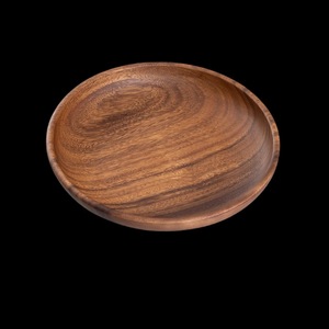 Bol à salade en bois naturel ILAHI, écologique, en bois d'acacia, style vintage, logo personnalisé, pour mariage, ustensiles de cuisine, vaisselle, en stock - Product Image 4