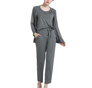 Women's Sleepwear Cotton <b>Pyjamas</b> Women Sleepwear Pijamas Woman Nighty Three-piece Sets - Product Image 5