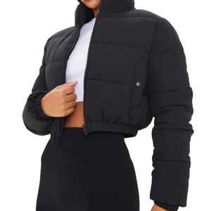 Chaqueta acolchada corta cortavientos de corte Regular superventas para mujer, chaqueta acolchada de manga larga de último diseño 2026 - Product Image 1