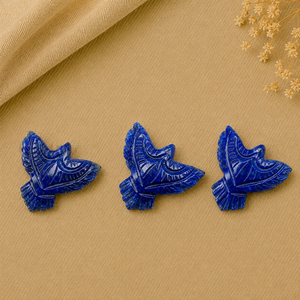 Sculpture d'aigle en lapis-lazuli de 30 mm, pendentif artisanal en pierre précieuse pour la fabrication de bijoux, décoration, artisanat, fournitures en gros - Product Image 4