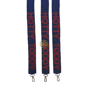 Hotty Toddy <b>Navy</b> Blue Red Beaded Embroidered Fashion Purse Strap Decorative Shoulder Bag <b>Accessory</b> OEM Factory - Product Image 4