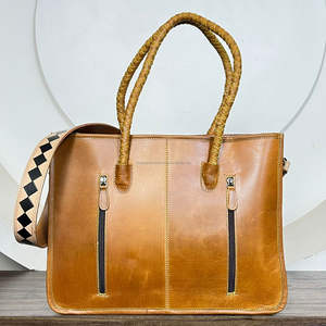 Sac à main de luxe de haute qualité, à motif à carreaux, en cuir véritable, avec détails en pierre turquoise, pour femmes - Product Image 6