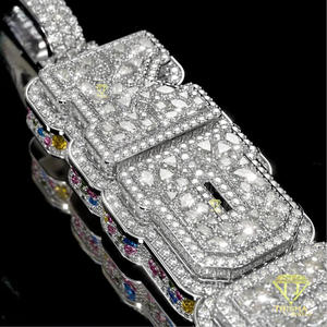 Custom <b>Iced</b> <b>Out</b> Number 'KUE' Pendant Necklace Hip Hop Micro Pave Moissanite 18k Gold Plated Silver <b>Chain</b> Gift Jewelry - Product Image 5