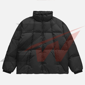 Stylish Men's <b>Lightweight</b> <b>Puffer</b> <b>Jacket</b> Warm Bomber <b>Jacket</b> Zipper Fashionable Style Stand Collar Hooded Waterproof Eco-Friendly - Product Image 4