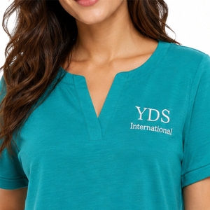 Custom Women's V-Neck Cotton Plus Size <b>Shirt</b> Soft Comfort Fit Custom Made Casual Summer Breathable Eco-friendly Premium Quality - Product Image 5