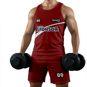 Ropa Deportiva de Verano para Hombre 2025 OEM ODM Logotipo Personalizado Camiseta sin Mangas Pantalones Cortos de Secado Rápido Ropa Deportiva Activa para Entrenamiento, Running y Ejercicio - Product Image 5