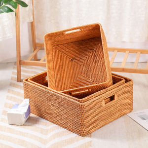 Fine crafted Lightweight Handmade Rattan <b>Basket</b> For <b>Bathroom</b> Laundry And Closet Organization Eco Friendly Natural Rattan <b>Baskets</b> - Product Image 5