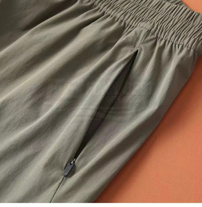 Pantalones Cortos Bermuda de Secado Rápido para Hombre, Color Sólido, Cintura Elástica, Ropa Casual para Exteriores - Product Image 3