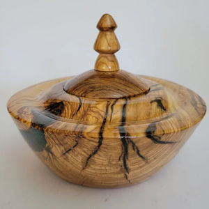 Tazón de Madera Ecológico de Alta Demanda con Tapa, en Forma Clásica Antigua, para Servir y Almacenar Alimentos, Decoración del Hogar - Product Image 1