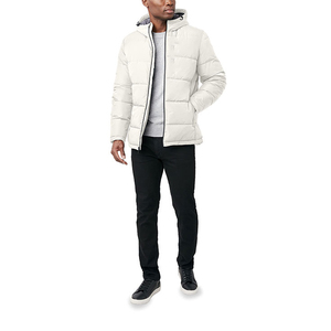 Chaqueta Acolchada con Capucha para Hombre, Estilo Urbano, Ecológica, Resistente al Viento, Ligera, Aislante, Duradera, con Logotipo Frontal, para Actividades al Aire Libre - Product Image 3