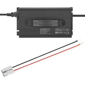 Caricabatterie Intelligente per Batterie al Litio 36V 18A 43.8V con Connettore Anderson, Indicatore LED, Attivazione 0V, AC DC LiFePO4 con Scatola in Alluminio - Product Image 1