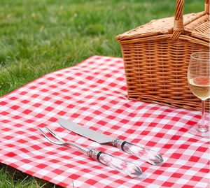 Handmade <b>Cheese</b> <b>Knife</b> <b>Set</b> With Silver Color Acrylic Handle Luxury Flatware For Home Kitchen And Dessert Serving Use - Product Image 4