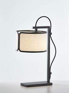 Modern Beige Linen Drum Shade <b>Table</b> <b>Lamp</b> Gold Metal <b>Base</b> E27 LED Switch Control 3500K Warm White CRI 80 Eco-Friendly Eye Caring - Product Image 2