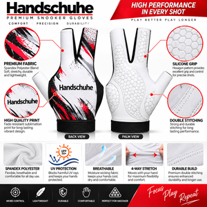 Fingerless Billiards <b>Gloves</b> Unisex PU Material Sublimation Print Ambidextrous Billiard <b>Pool</b> <b>Glove</b> Left Hand 3-finger Snooker Cue - Product Image 3