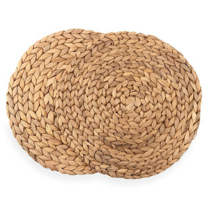 Reusable natural placemat water hyacinth under plates pad vintage table decor woven <b>place</b> <b>mats</b> for wedding - Product Image 4