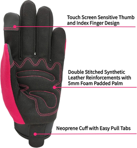 Gants de travail mécaniques en cuir résistants aux chocs, enduits de nitrile, résistants aux coupures, tricotés, pour la sécurité des mécaniciens - Product Image 2