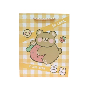 Bolsas de papel de regalo de animales lindos 26x12x32cm-Bolsas de compras de papel Kraft reciclables para fiesta, cumpleaños, embalaje al por menor (estilo 03) - Product Image 1