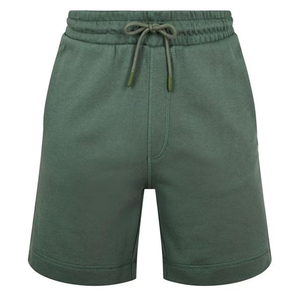 Pantalones cortos Bermuda de algodón gris para hombre con cintura con cordón y estampado de cadena estilo casual - Product Image 5