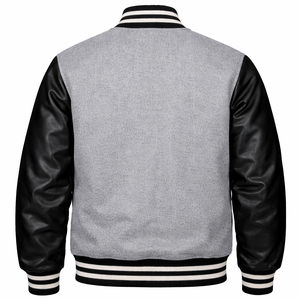 Veste universitaire personnalisée en gros, corps en laine, manches en cuir, unisexe, streetwear, fournisseur d'usine OEM - Product Image 2
