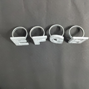 Anillos para Servilletas Personalizados con Letras del Alfabeto A B C D, Hebillas de Aluminio Texturizado Plateado para Decoración de Mesa de Boda y Eventos - Product Image 6