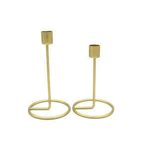 Support de bougie créatif en métal pour décoration intérieure, élégant support à 2 bras en fer, spirale géométrique pour bougies chauffe-plat, idéal pour mariage - Product Image 3
