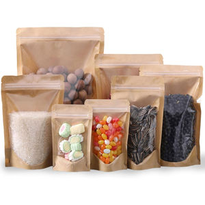 Sachets d'emballage pour snacks au sel de l'Himalaya en gros, pochettes refermables à fond plat avec fermeture éclair, logo de marque personnalisé, étiquette en papier offset - Product Image 1