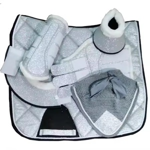 Almohadilla de Silla de Montar Profesional y Elegante de Alta Calidad para Doma, Botas de Protección para Caballos de Salto, Juego de Velo para Casco, Color/Talla/Logotipo Personalizables - Product Image 4