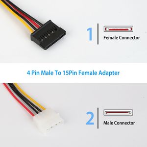 2 confezioni di cablaggio adattatore per cavo dati da 4 pin maschio a 15 pin femmina - Product Image 2