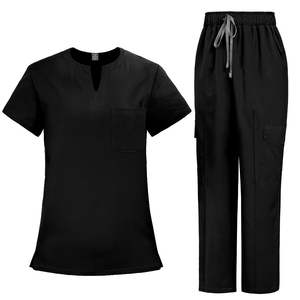 Ensemble de Blouse et Pantalon Médical Unisexe en Gros – Doux, Respirant, Col en V, Tenue d'Infirmière, Vêtements de Travail Hospitaliers, Pantalon Cargo Jogger Personnalisable - Product Image 2