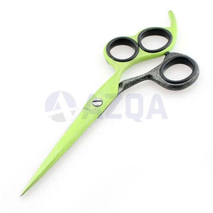 Ciseaux de coiffure professionnels en gros à trois anneaux avec revêtement plasma bleu pour salon de coiffure - Product Image 2