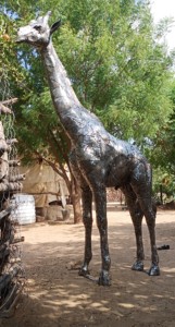 ประติมากรรมยีราฟเหล็กสำหรับสวน สูง 7 ฟุต - Product Image 2