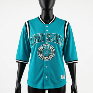 Maillot de baseball en polyester mesh rouge marine 220 GSM avec patch brodé, logo personnalisé, uniformes, maillot de baseball professionnel pour femmes - Product Image 4