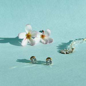 Pendientes de Diamantes Naturales Certificados de 1.0 CT con Corte Brillante, Oro Sólido de 18K, Unisex, para Compromiso, Boda, Regalo de Lujo - Product Image 2