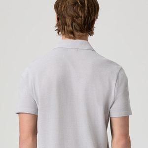 High Quality Stitching Casual Outdoor Wear Men Solid Color Tee Shirt With Short Sleeves / Turn <b>Down</b> Collar OEM Service Designing - Product Image 5